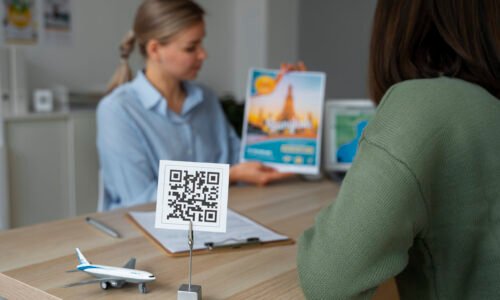 side-view-woman-working-as-travel-agent